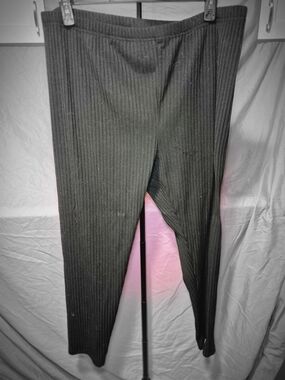 SHEIN Black Ribbed Knit Jogger Pants